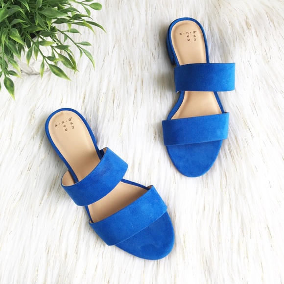 a new day Shoes - SALE 🌸 A New Day Blue Kyrielle Slip On Sandals